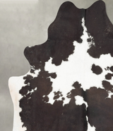 Chocolate and White XX-Large Brazilian Cowhide Rug 8'1"H x 6'9"W #B29615 by Hudson Hides