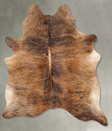 Medium Brindle XX-Large Brazilian Cowhide Rug 8'1"H x 6'5"W #B29616 by Hudson Hides