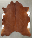 Solid Brown XX-Large Brazilian Cowhide Rug 7'10"H x 7'2"W #B29622 by Hudson Hides