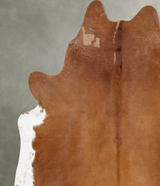 Brown and White Regular XX-Large Brazilian Cowhide Rug 7'9"H x 7'1"W #B29626 by Hudson Hides