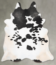Black and White XX-Large Brazilian Cowhide Rug 9'9"H x 7'11"W #B29628 by Hudson Hides