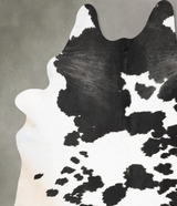 Black and White XX-Large Brazilian Cowhide Rug 9'9"H x 7'11"W #B29628 by Hudson Hides