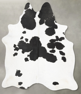 Black and White X-Large Brazilian Cowhide Rug 7'6"H x 6'6"W #B29630 by Hudson Hides