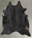 Solid Black X-Large Brazilian Cowhide Rug 7'6"H x 6'5"W #B29633 by Hudson Hides