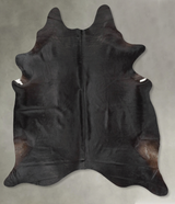 Solid Black X-Large Brazilian Cowhide Rug 7'6"H x 6'5"W #B29633 by Hudson Hides