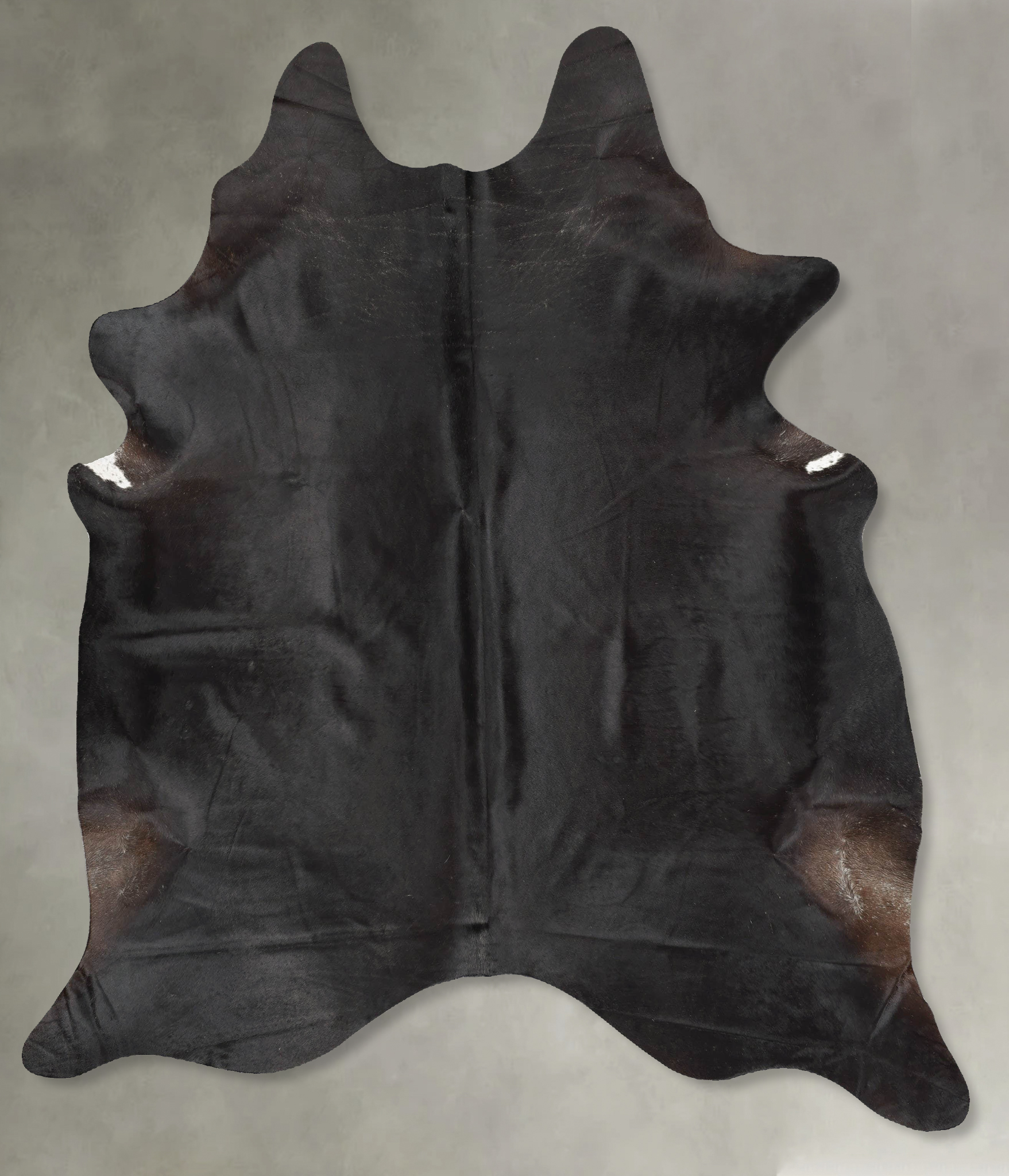 Solid Black Cowhide Rug #B29633