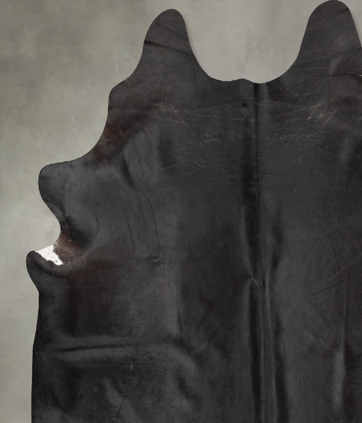 Solid Black X-Large Brazilian Cowhide Rug 7'6"H x 6'5"W #B29633 by Hudson Hides
