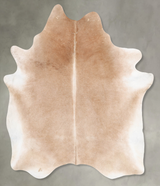 Beige XX-Large Brazilian Cowhide Rug 8'1"H x 7'0"W #B29634 by Hudson Hides