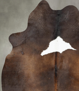 Chocolate and White XX-Large Brazilian Cowhide Rug 8'0"H x 6'3"W #B29637 by Hudson Hides