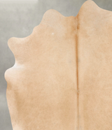Beige X-Large Brazilian Cowhide Rug 7'1"H x 6'11"W #B29639 by Hudson Hides