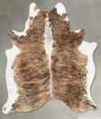Medium Brindle X-Large Brazilian Cowhide Rug 7'6"H x 6'4"W #B29640 by Hudson Hides