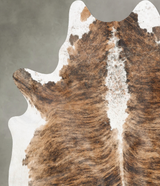 Medium Brindle X-Large Brazilian Cowhide Rug 7'6"H x 6'4"W #B29640 by Hudson Hides