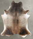 Grey with Beige XX-Large Brazilian Cowhide Rug 8'2"H x 7'0"W #B29645 by Hudson Hides