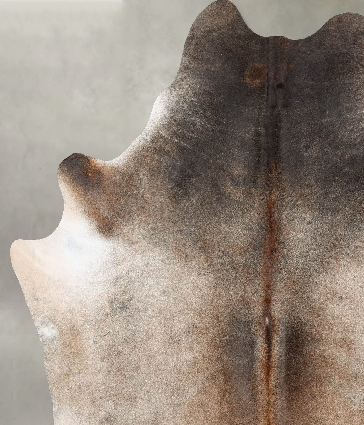Grey with Beige XX-Large Brazilian Cowhide Rug 8'2"H x 7'0"W #B29645 by Hudson Hides