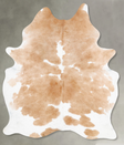 Beige and White X-Large Brazilian Cowhide Rug 8'3"H x 5'10"W #B29647 by Hudson Hides