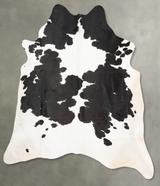 Black and White XX-Large Brazilian Cowhide Rug 8'3"H x 7'1"W #B29648 by Hudson Hides