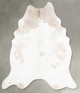 Beige and White XX-Large Brazilian Cowhide Rug 8'5"H x 7'3"W #B29650 by Hudson Hides