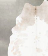 Beige and White XX-Large Brazilian Cowhide Rug 8'5"H x 7'3"W #B29650 by Hudson Hides