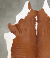 Hereford XX-Large Brazilian Cowhide Rug 8'3"H x 7'0"W #B29653 by Hudson Hides