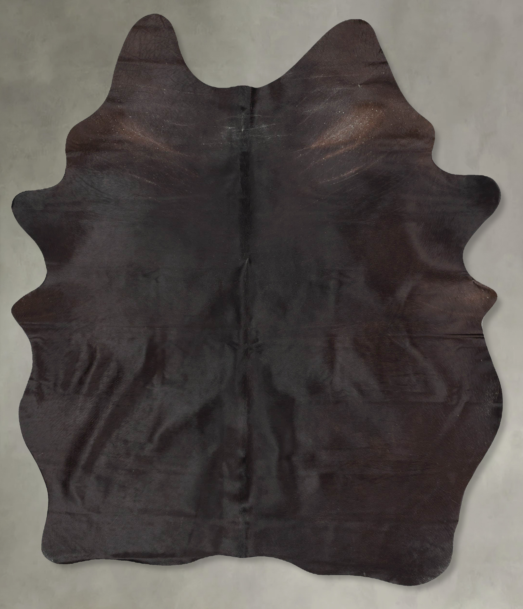 Solid Black Cowhide Rug #B29654