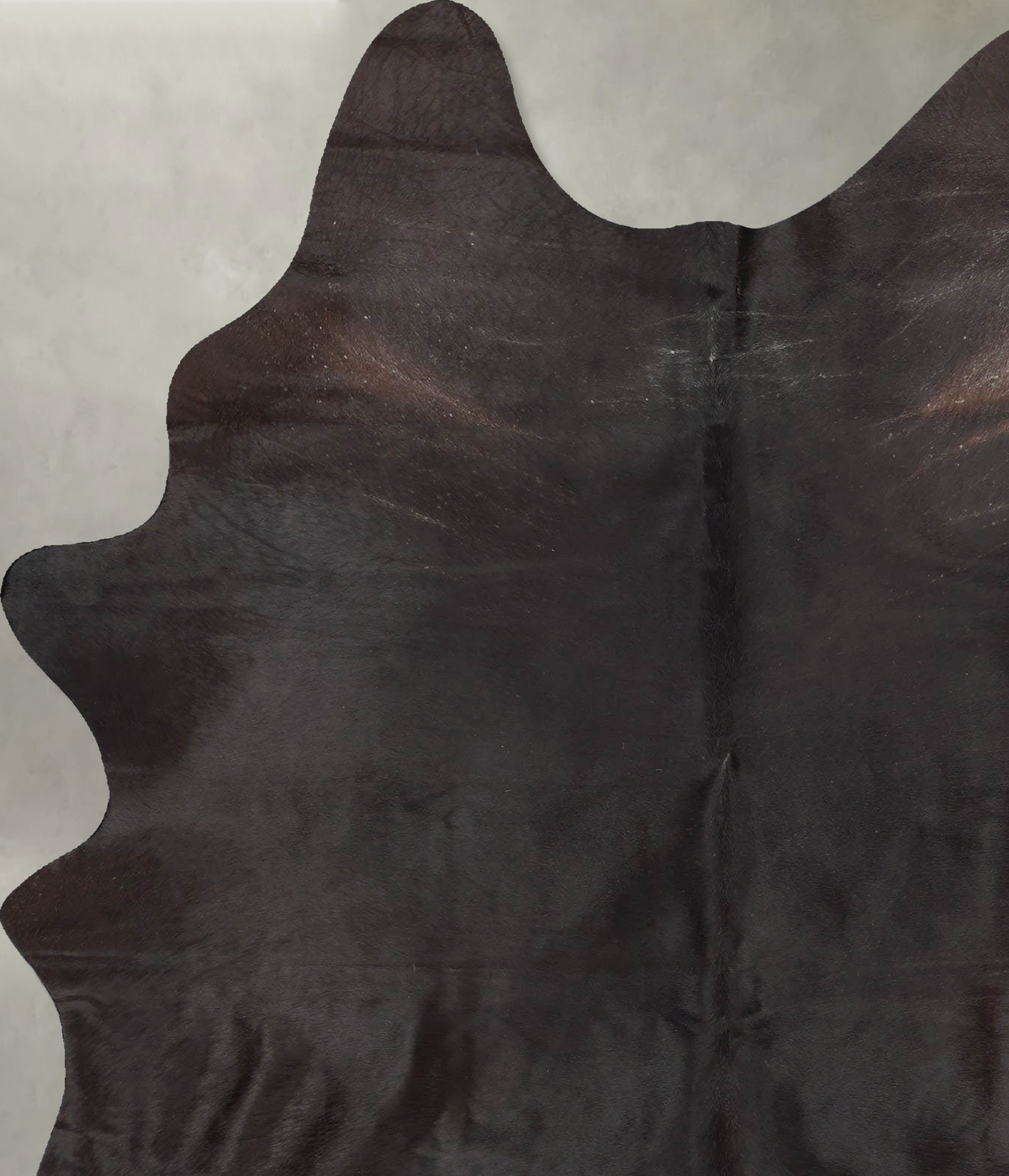 Solid Black X-Large Brazilian Cowhide Rug 8'0"H x 5'4"W #B29654 by Hudson Hides