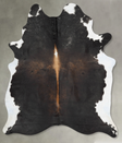 Chocolate and White X-Large Brazilian Cowhide Rug 7'11"H x 6'1"W #B29656 by Hudson Hides