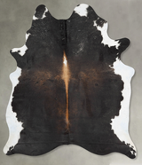Chocolate and White X-Large Brazilian Cowhide Rug 7'11"H x 6'1"W #B29656 by Hudson Hides