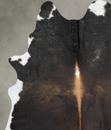 Chocolate and White X-Large Brazilian Cowhide Rug 7'11"H x 6'1"W #B29656 by Hudson Hides