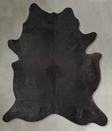 Solid Black XX-Large Brazilian Cowhide Rug 8'6"H x 7'0"W #B29657 by Hudson Hides