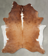 Brown and White Regular XX-Large Brazilian Cowhide Rug 10'1"H x 7'11"W #B29665 by Hudson Hides