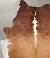 Brown and White Regular XX-Large Brazilian Cowhide Rug 10'1"H x 7'11"W #B29665 by Hudson Hides