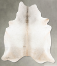 Ivory with Beige XX-Large Brazilian Cowhide Rug 8'8"H x 7'1"W #B29668 by Hudson Hides
