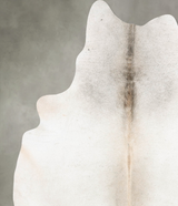 Ivory with Beige XX-Large Brazilian Cowhide Rug 8'8"H x 7'1"W #B29668 by Hudson Hides