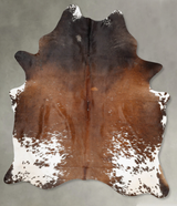 Chocolate and White XX-Large Brazilian Cowhide Rug 9'4"H x 6'8"W #B29671 by Hudson Hides