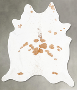 Beige and White XX-Large Brazilian Cowhide Rug 8'0"H x 6'4"W #B29678 by Hudson Hides