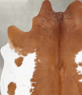 Brown and White X-Large Brazilian Cowhide Rug 7'3"H x 6'4"W #B29680 by Hudson Hides