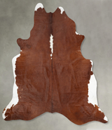 Brown and White Regular XX-Large Brazilian Cowhide Rug 8'10"H x 7'7"W #B29683 by Hudson Hides