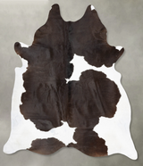 Chocolate and White XX-Large Brazilian Cowhide Rug 8'8"H x 7'4"W #B29685 by Hudson Hides