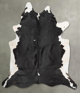 Black and White XX-Large Brazilian Cowhide Rug 7'10"H x 7'2"W #B29688 by Hudson Hides