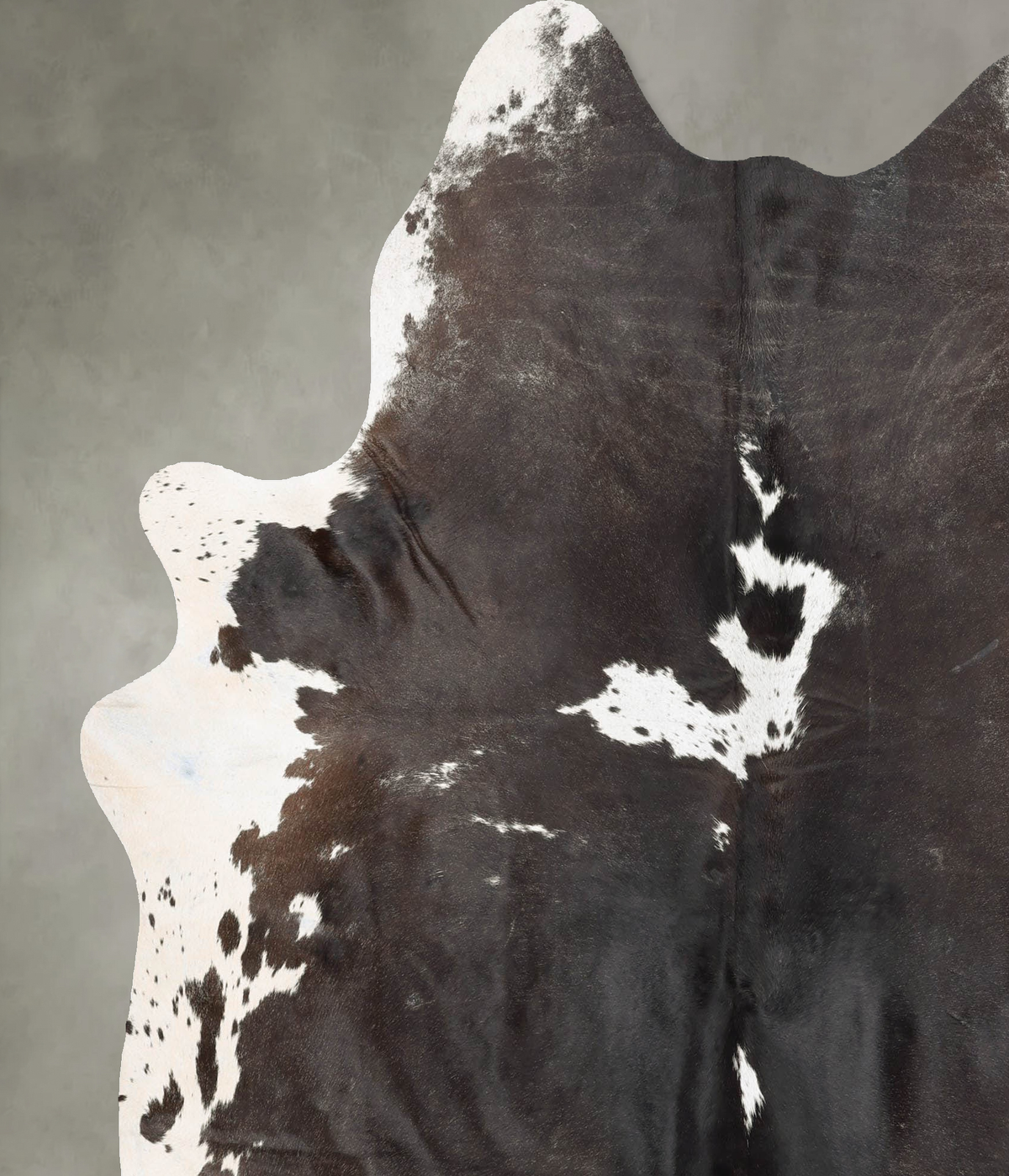 Chocolate and White X-Large Brazilian Cowhide Rug 7'6"H x 6'7"W #B29690 by Hudson Hides