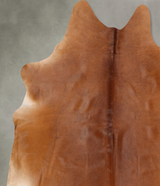 Solid Brown XX-Large Brazilian Cowhide Rug 7'4"H x 7'1"W #B29693 by Hudson Hides