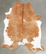 Beige and White XX-Large Brazilian Cowhide Rug 8'2"H x 6'8"W #B29695 by Hudson Hides