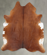 Solid Brown XX-Large Brazilian Cowhide Rug 8'4"H x 6'9"W #B29697 by Hudson Hides