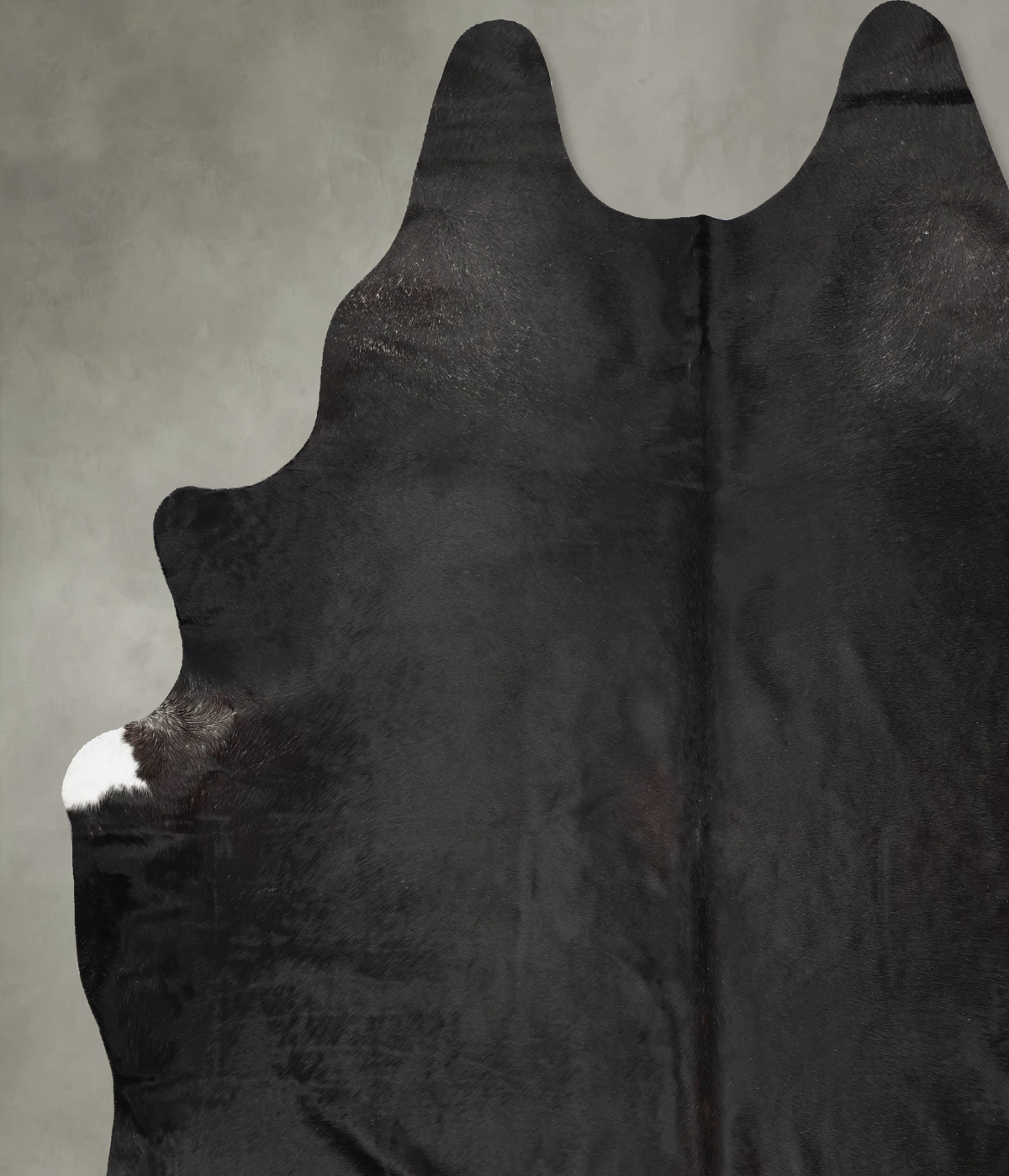 Solid Black XX-Large Brazilian Cowhide Rug 9'6"H x 7'8"W #B29701 by Hudson Hides