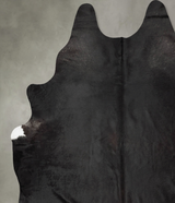 Solid Black XX-Large Brazilian Cowhide Rug 9'6"H x 7'8"W #B29701 by Hudson Hides