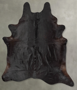 Solid Black XX-Large Brazilian Cowhide Rug 8'6"H x 6'11"W #B29702 by Hudson Hides