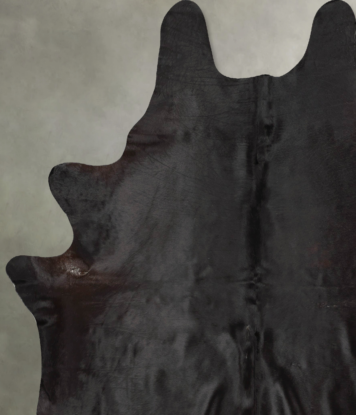 Solid Black XX-Large Brazilian Cowhide Rug 8'6"H x 6'11"W #B29702 by Hudson Hides