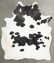 Black and White X-Large Brazilian Cowhide Rug 7'11"H x 6'3"W #B29703 by Hudson Hides