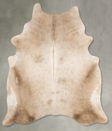 Champagne X-Large Brazilian Cowhide Rug 7'8"H x 6'6"W #B29704 by Hudson Hides