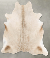 Champagne X-Large Brazilian Cowhide Rug 7'1"H x 6'2"W #B29719 by Hudson Hides